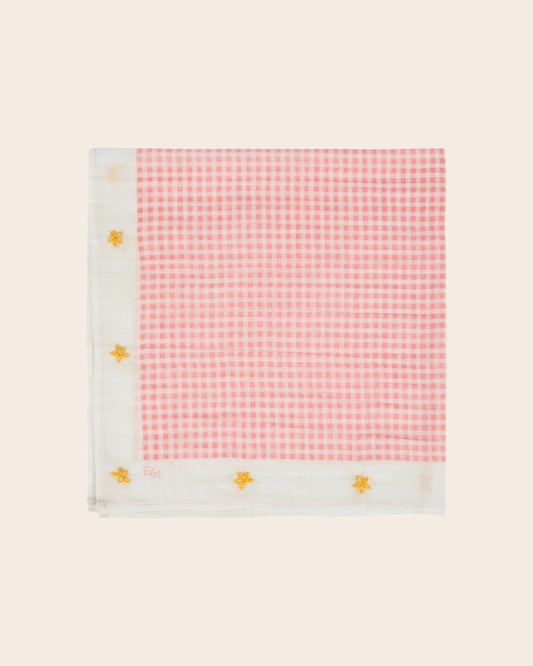 Foulard vichy rose