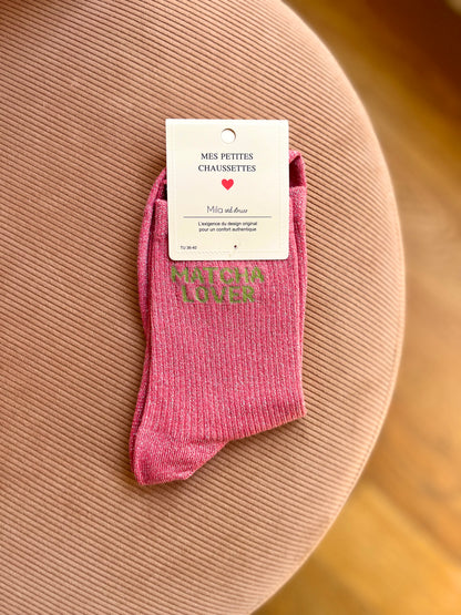 Chaussettes pailletées MATCHA LOVER