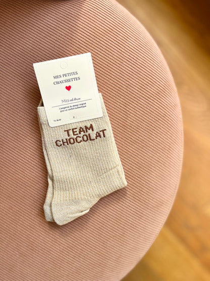 Chaussettes pailletées TEAM CHOCOLAT