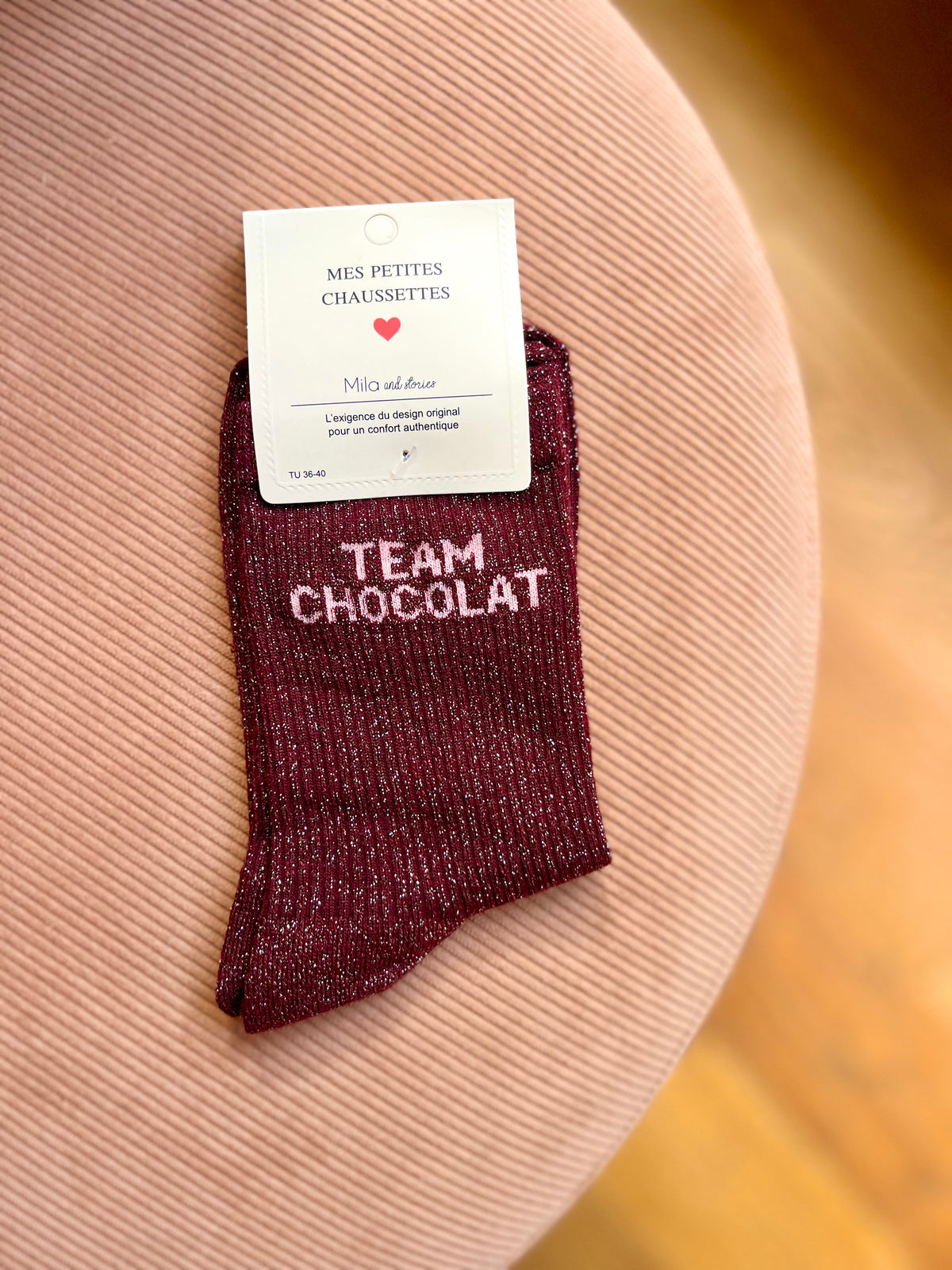 Chaussettes pailletées TEAM CHOCOLAT