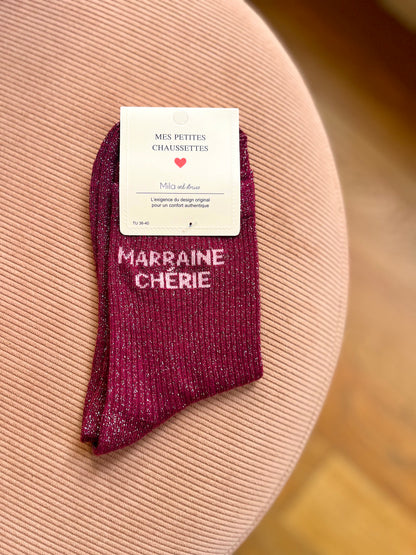 Chaussettes pailletées MARRAINE CHÉRIE