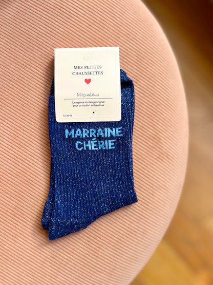 Chaussettes pailletées MARRAINE CHÉRIE