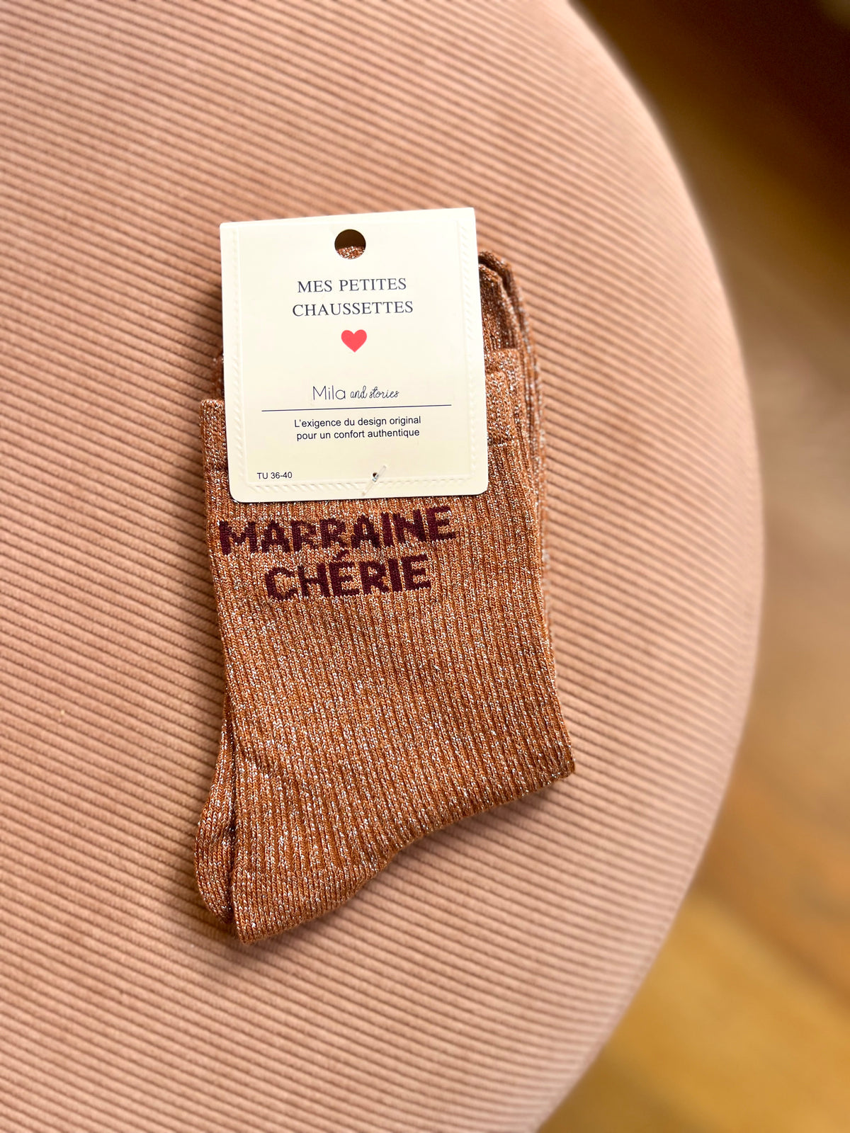 Chaussettes pailletées MARRAINE CHÉRIE