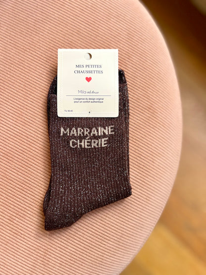Chaussettes pailletées MARRAINE CHÉRIE