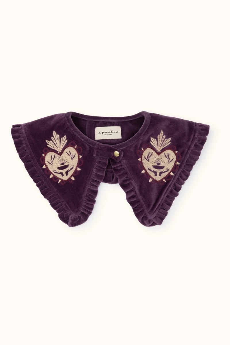 Col KALINDRA velours mauve