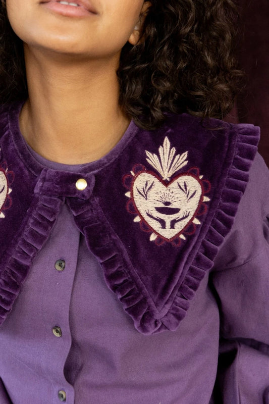 Col KALINDRA velours mauve