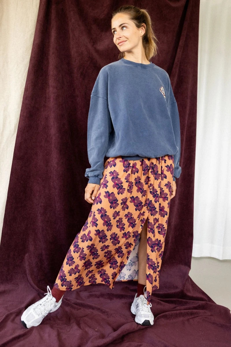 Jupe NEELA violeta rust