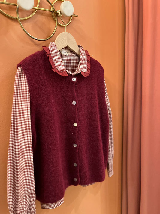 Chemise ÉMILE vichy grenat