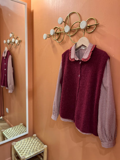 Chemise ÉMILE vichy grenat