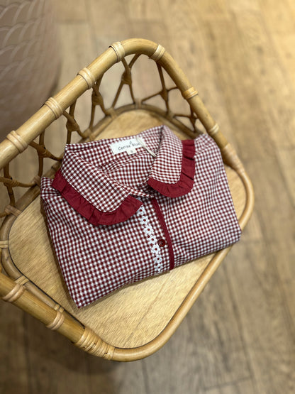 Chemise ÉMILE vichy grenat