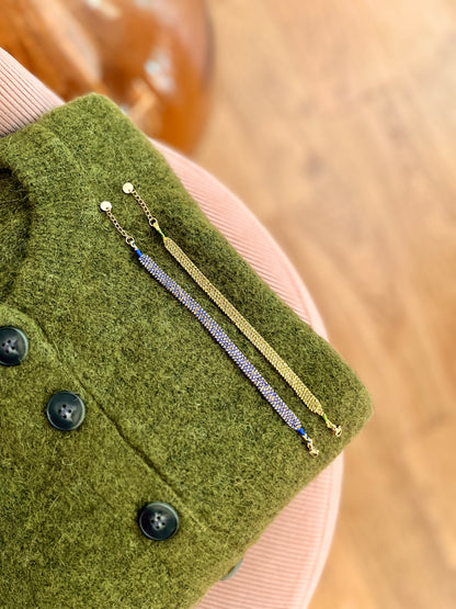 Bracelet PALOMA tissé vert