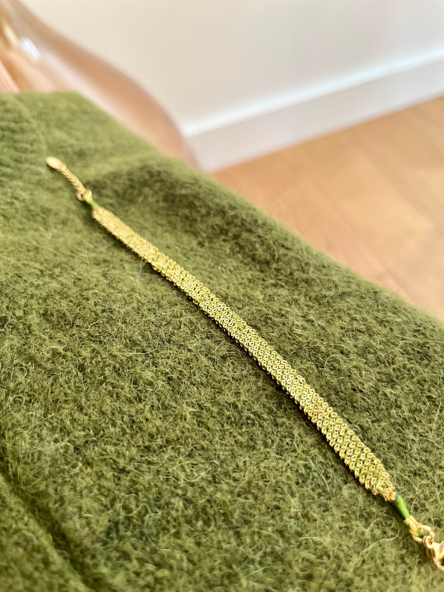 Bracelet PALOMA tissé vert