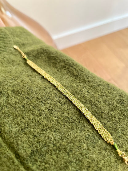 Bracelet PALOMA tissé vert