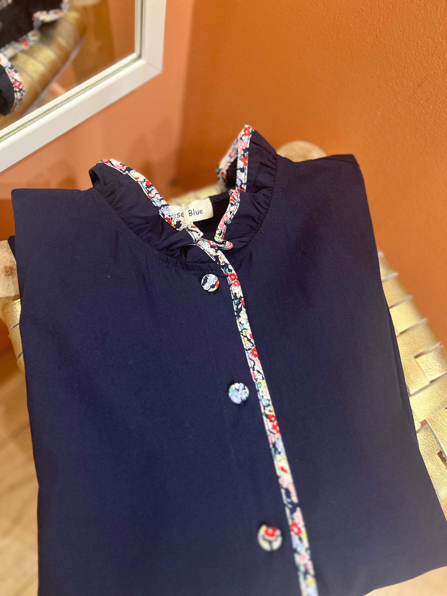 Chemisier SUZON marine/fleuris