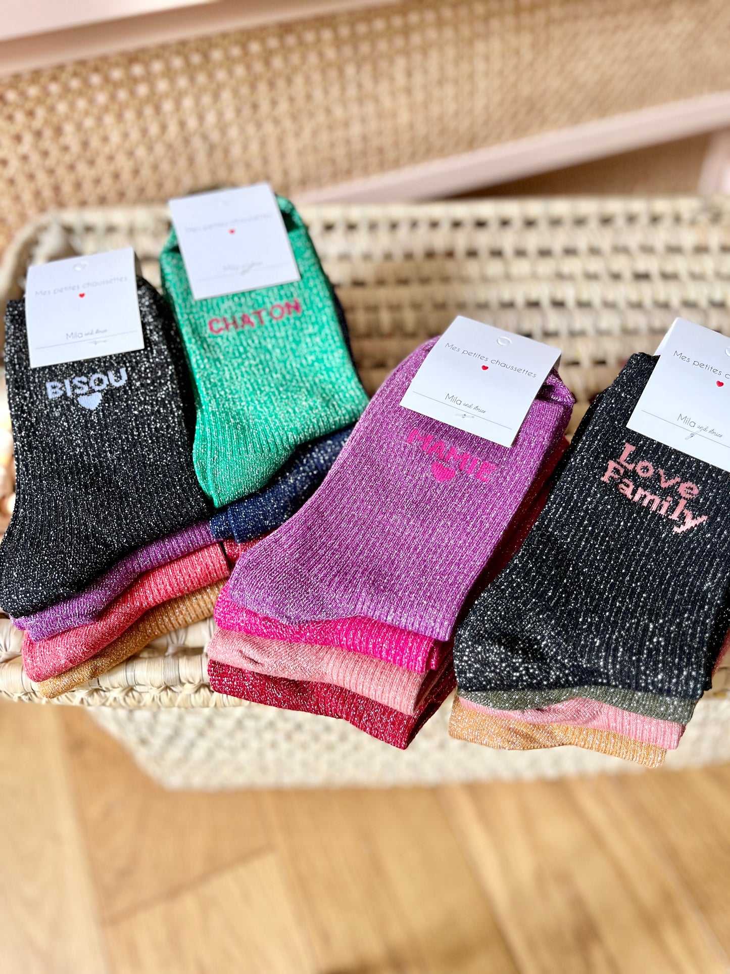 Chaussettes pailletées MAMIE