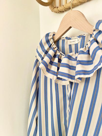Chemise AGATHE rayée bleue