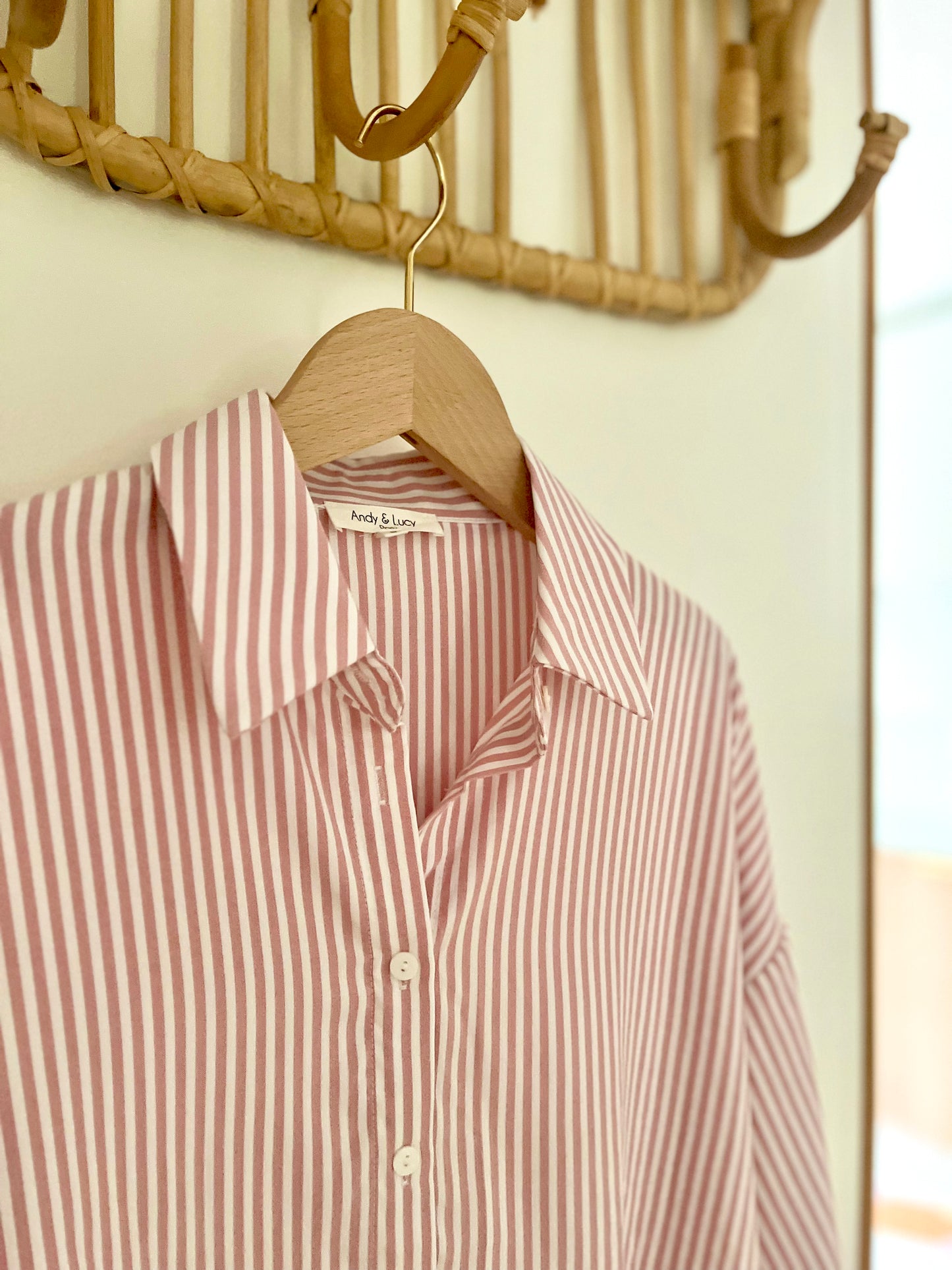 Chemise SAM rayée rose