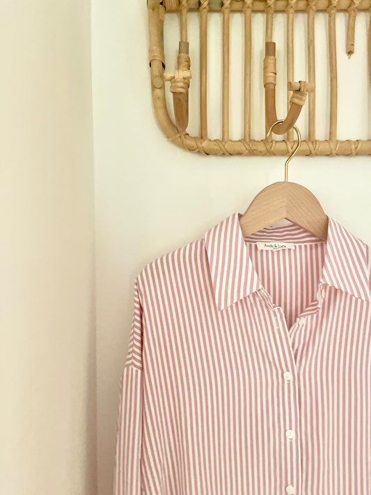 Chemise SAM rayée rose