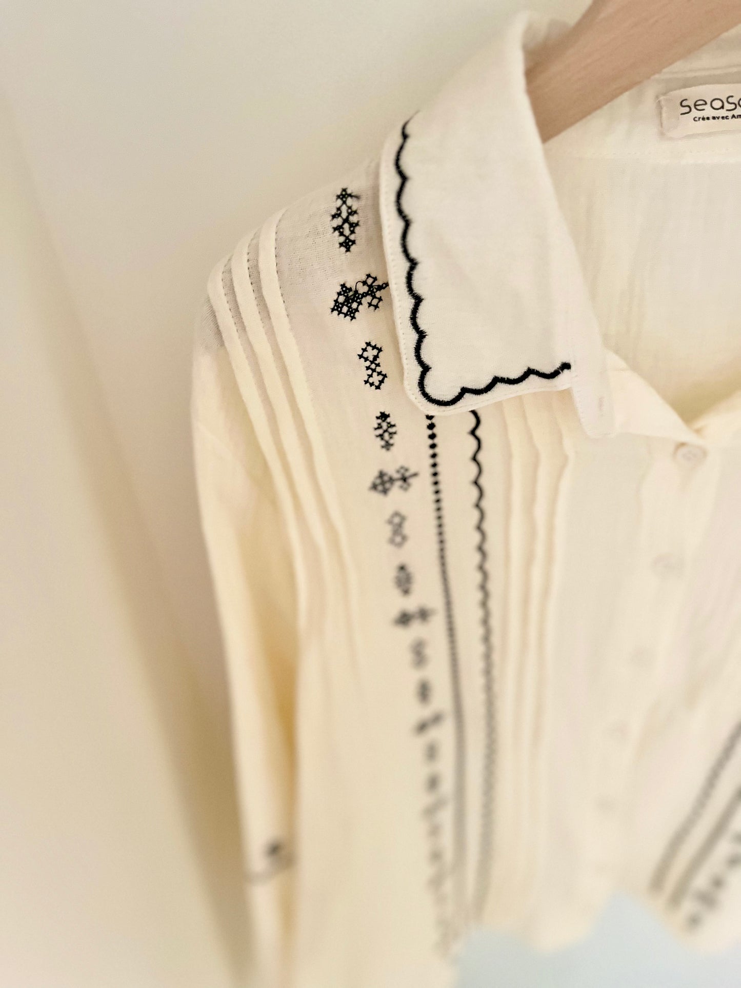Chemise LOU écrue brodée