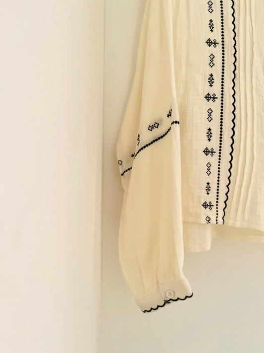 Chemise LOU écrue brodée
