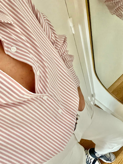 Chemise SAM rayée rose