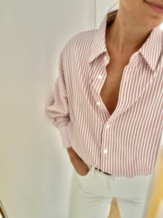 Chemise SAM rayée rose