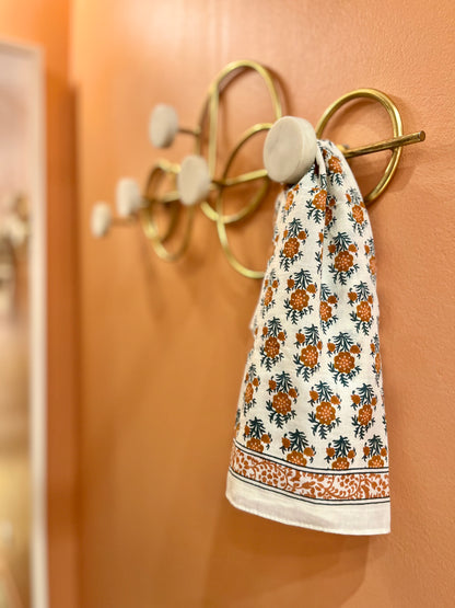 Foulard IRIS fleuri écru