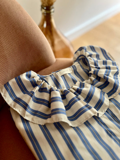 Chemise AGATHE rayée bleue