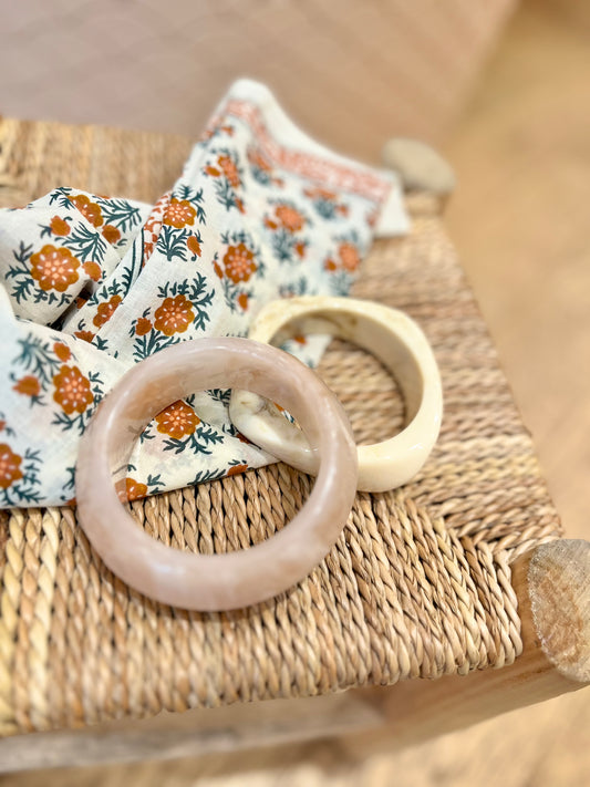 Jonc CHARLIE incurvée rose nude