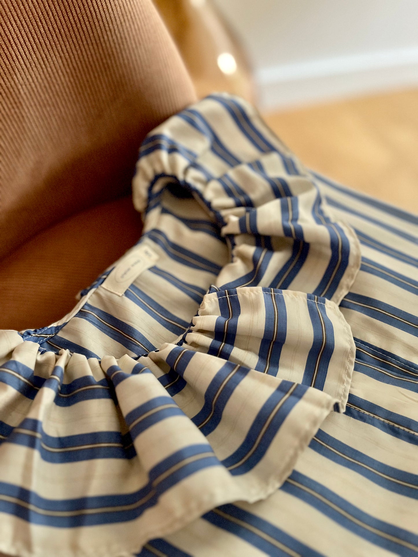 Chemise AGATHE rayée bleue