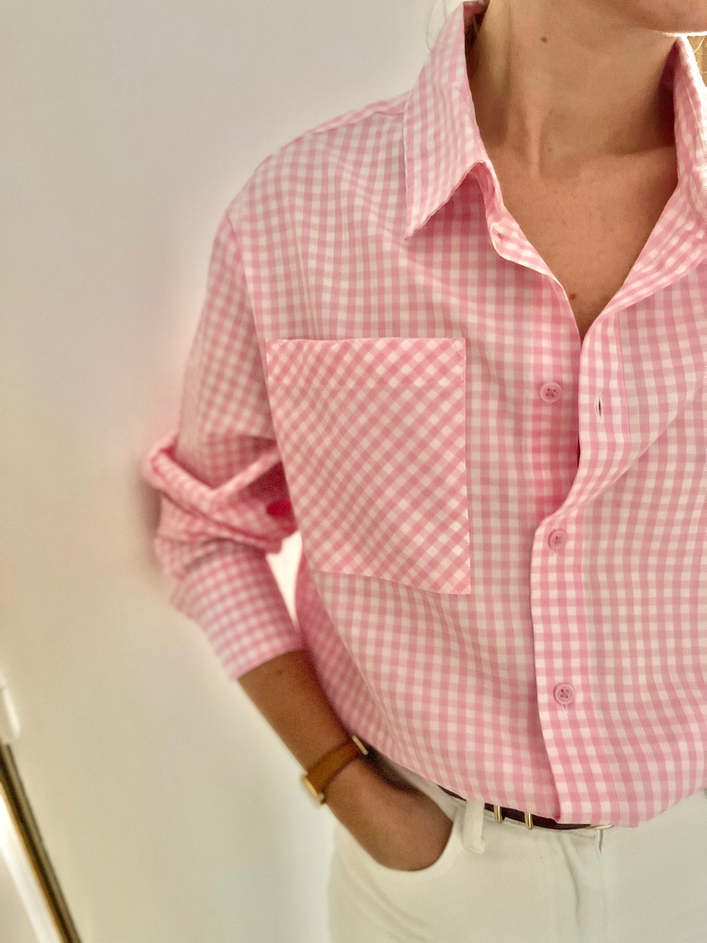 Chemise BIBBY vichy rose