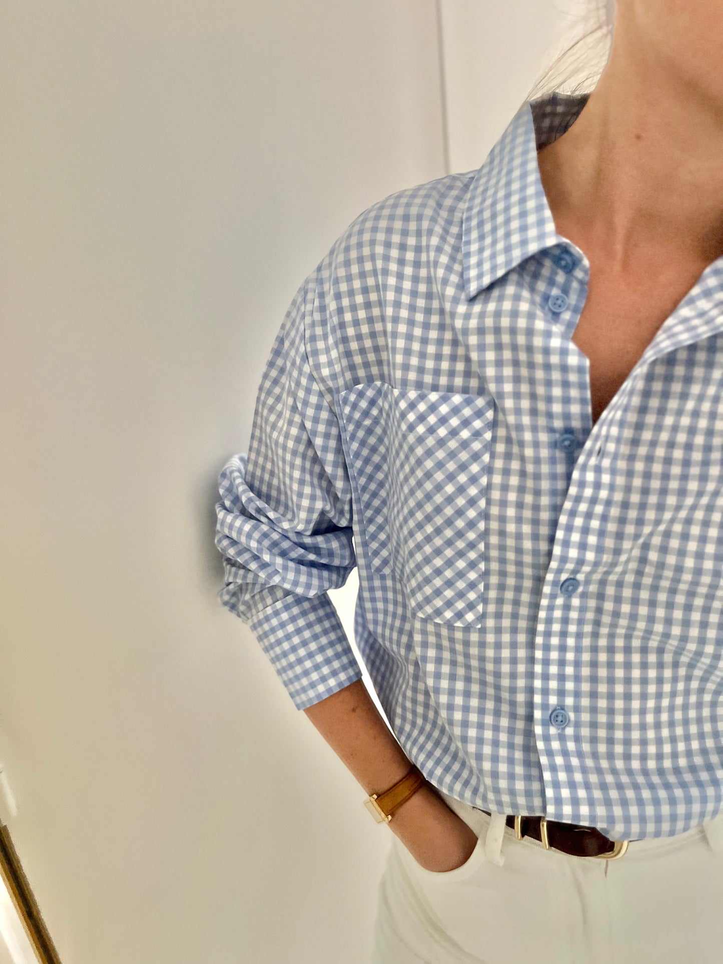 Chemise BIBBY vichy bleu ciel