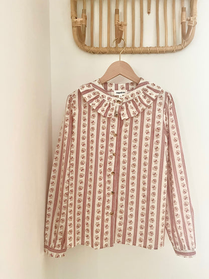 Chemise AVA fleurie rose