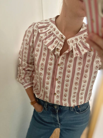 Chemise AVA fleurie rose