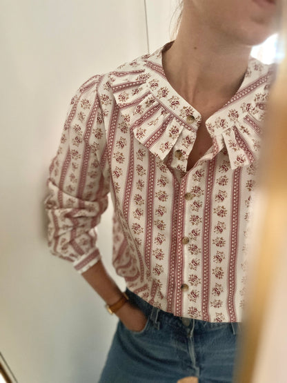 Chemise AVA fleurie rose
