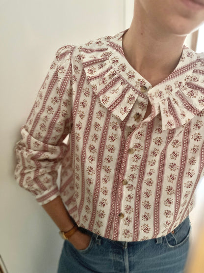 Chemise AVA fleurie rose