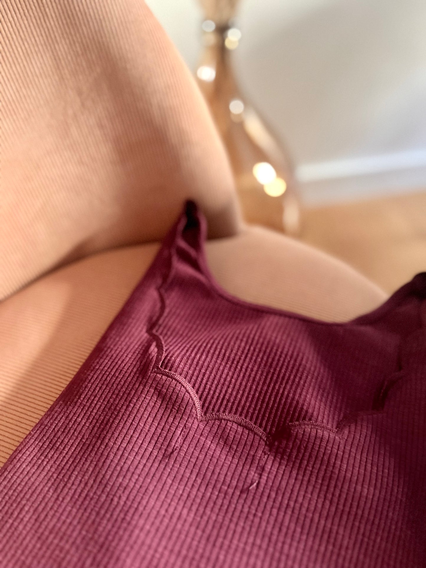 Body JOSÉPHINE festonné prune