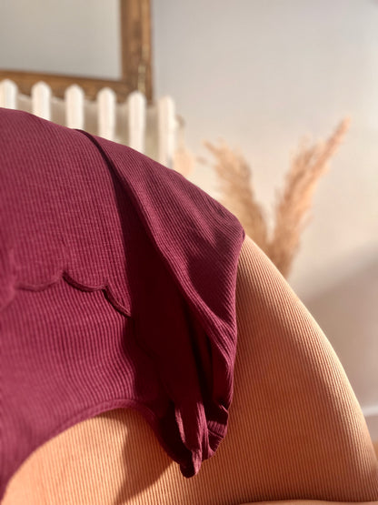 Body JOSÉPHINE festonné prune