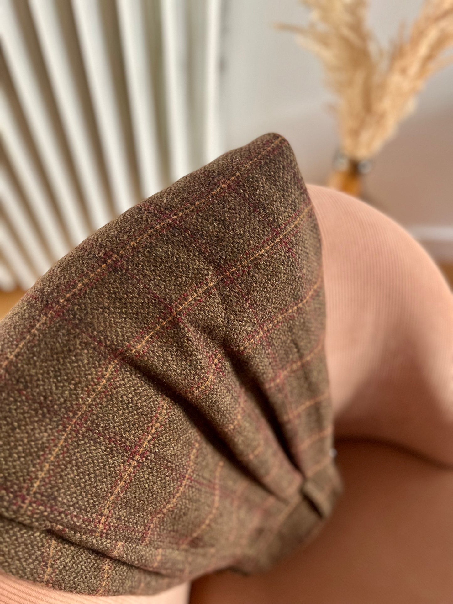 Pantalon BASILE carreaux marron/kaki