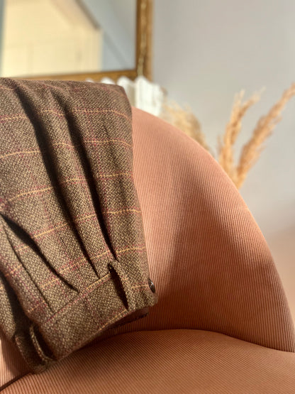 Pantalon BASILE carreaux marron/kaki
