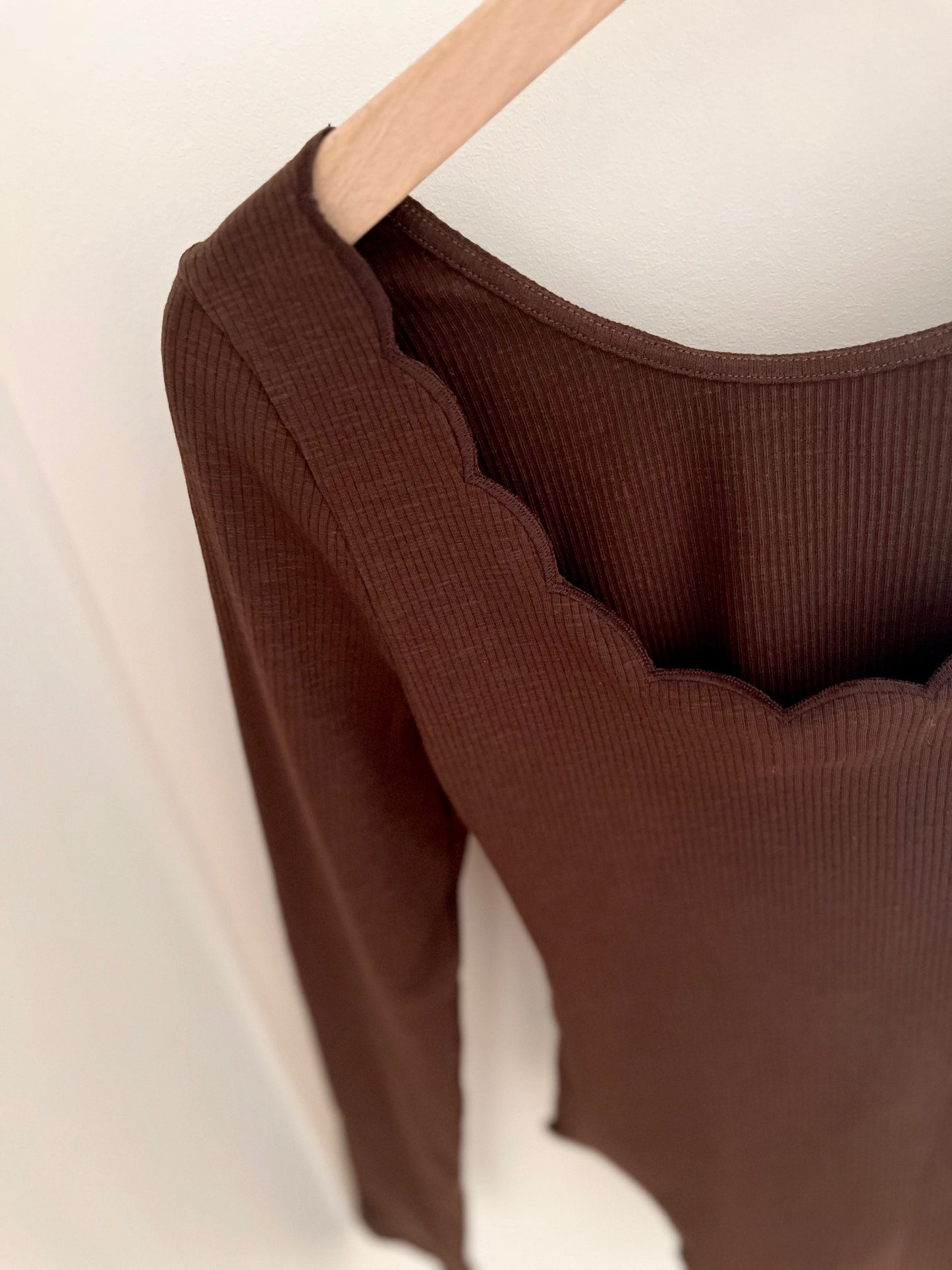 Body JOSÉPHINE festonné chocolat