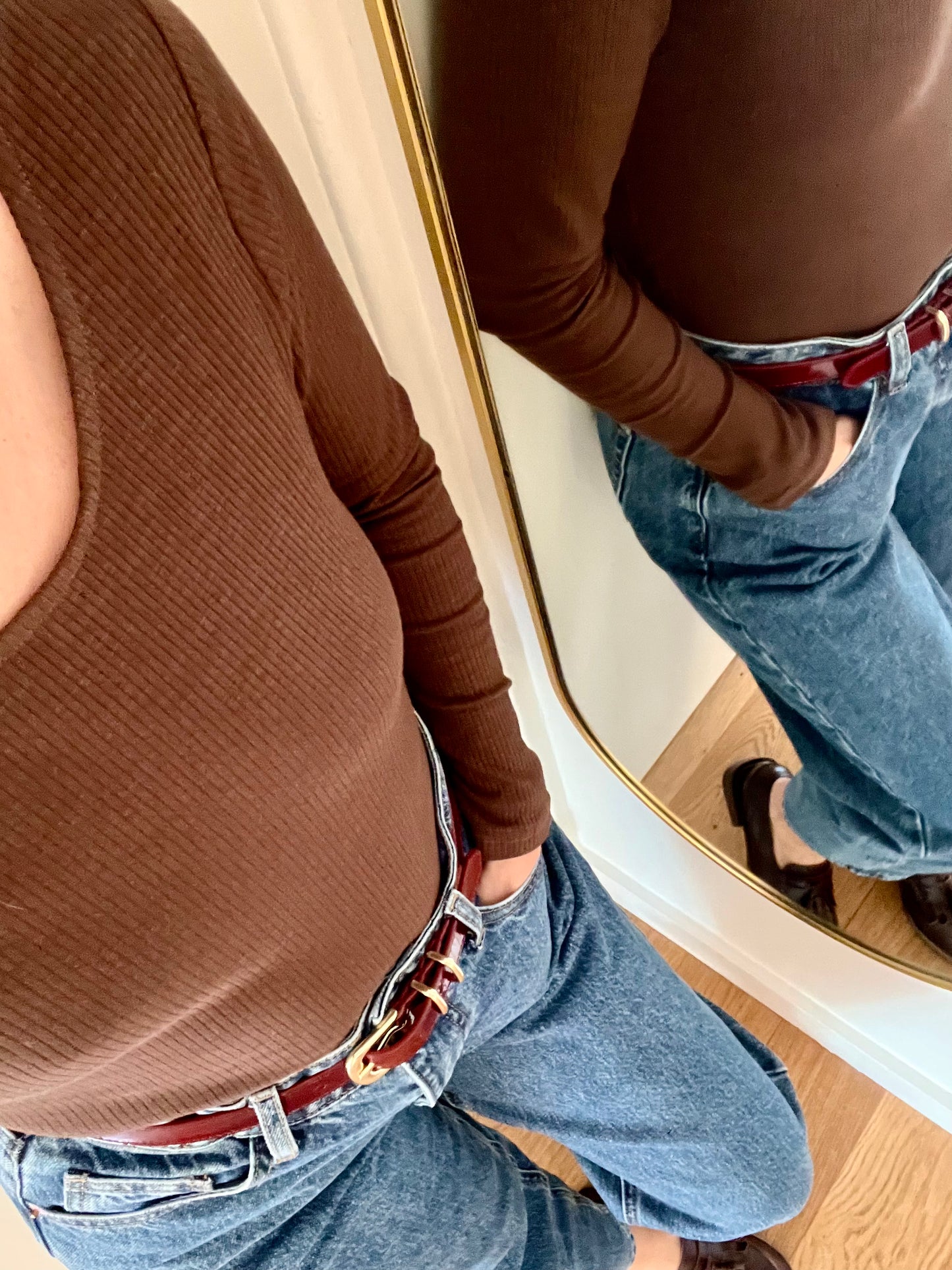 Body JOSÉPHINE festonné chocolat