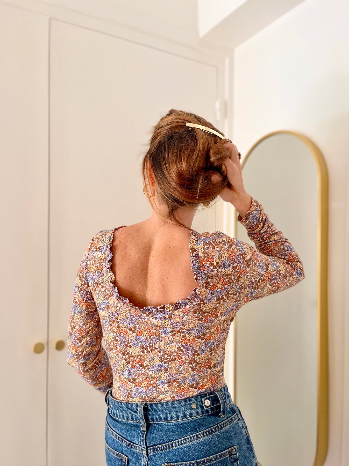 Body LOUISE fleurie marron