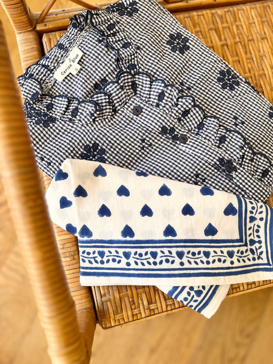 Petit Foulard GABRIEL Love Lapis