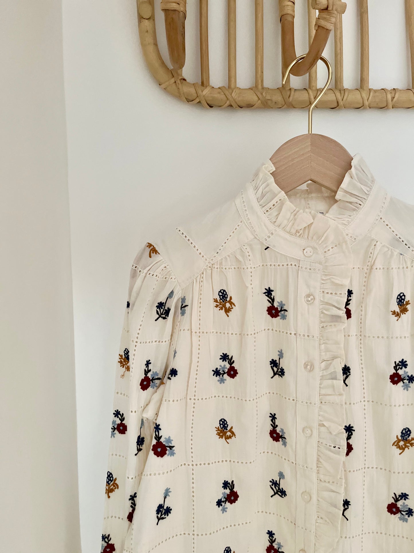 Chemise CAPUCINE brodée écrue