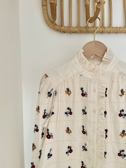 Chemise CAPUCINE brodée écrue
