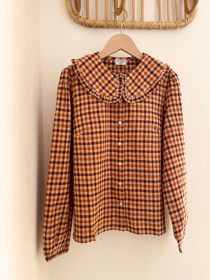 Chemise ULIA carreaux marron