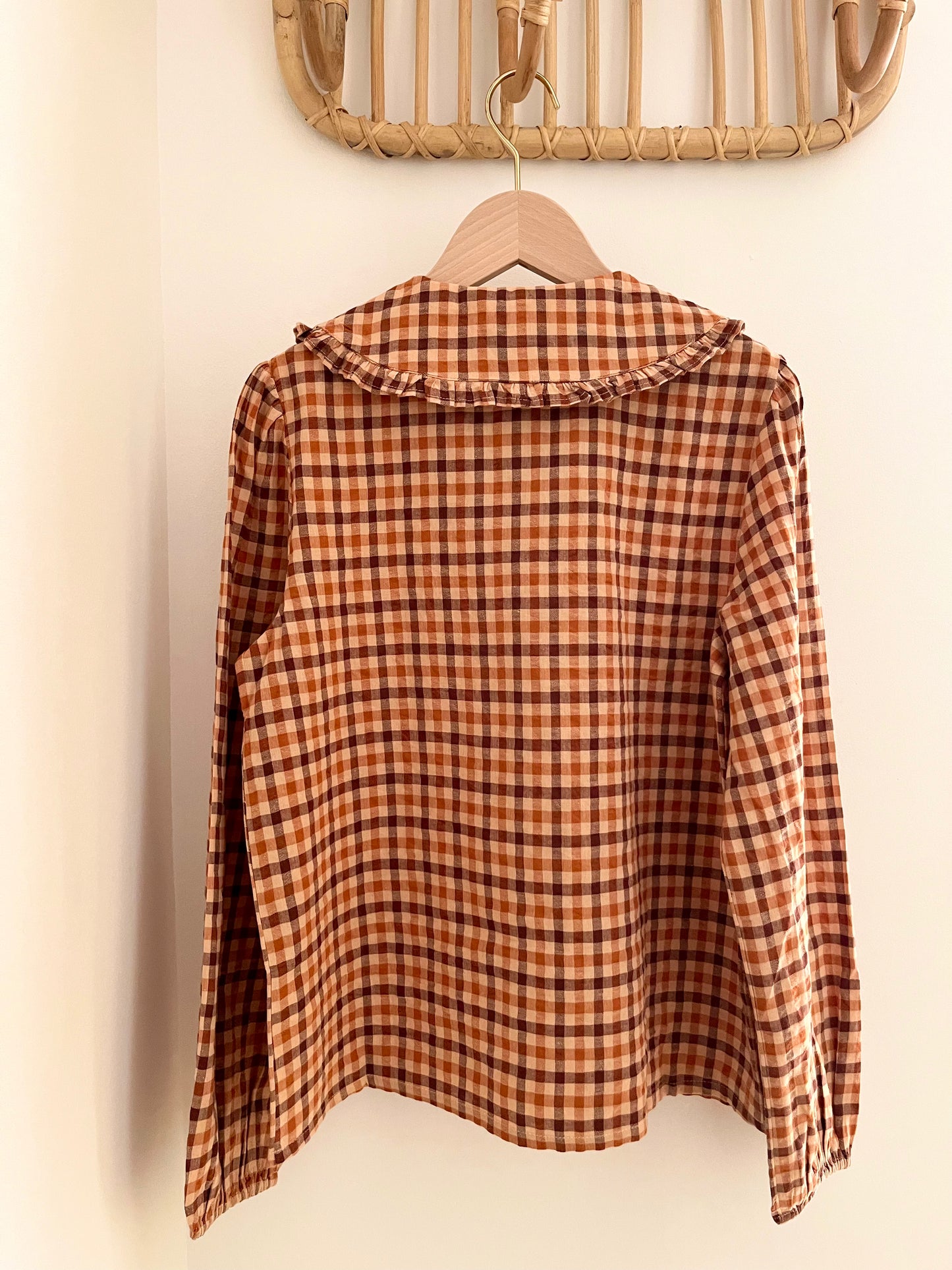 Chemise ULIA carreaux marron