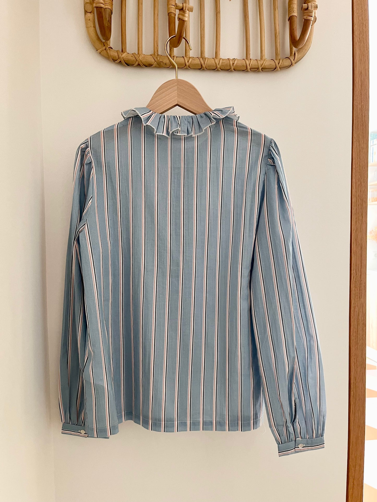 Chemise ACHILLE rayée bleue