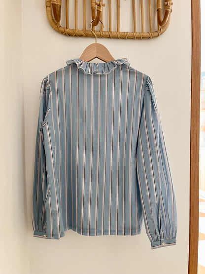 Chemise ACHILLE rayée bleue